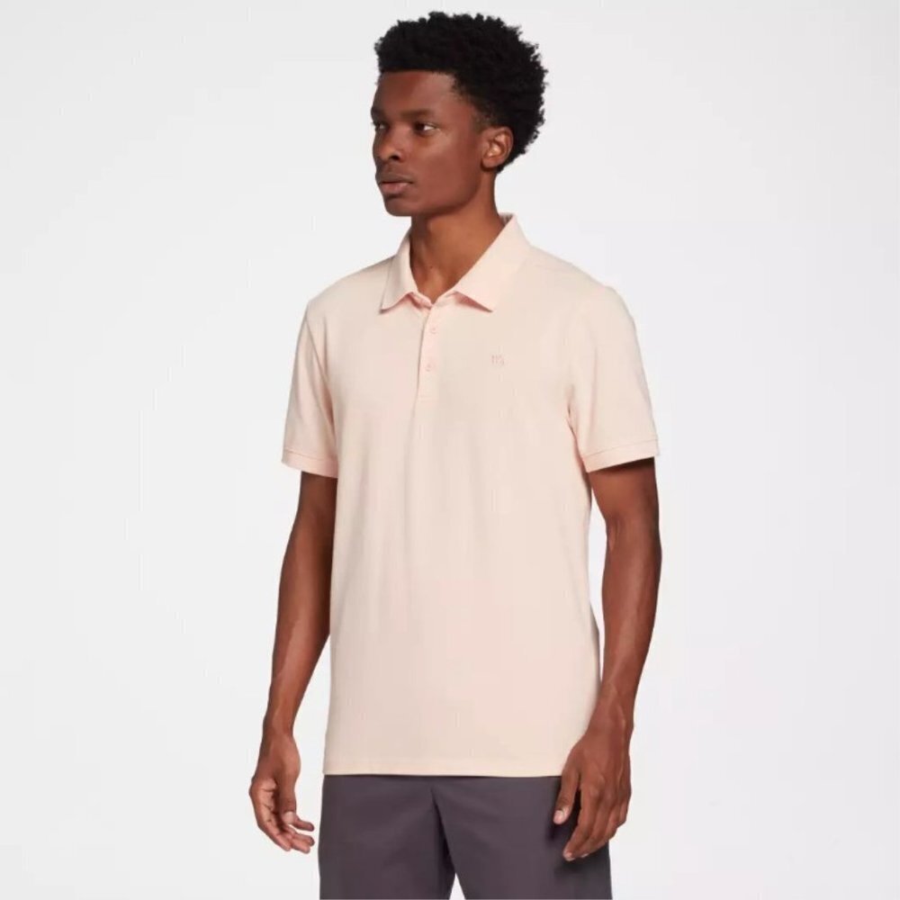 VRST Men's Sun Kissed Pink Pique Polo Shirt
